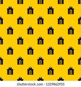 Medieval palace pattern seamless vector repeat geometric yellow for any design