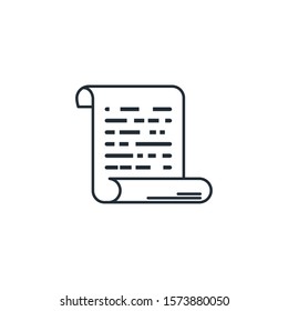 medieval parchment paper flat style icon vector illustration design
