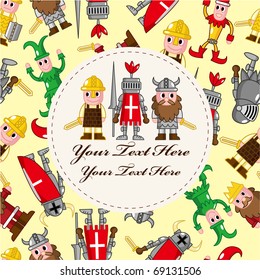 medieval people card