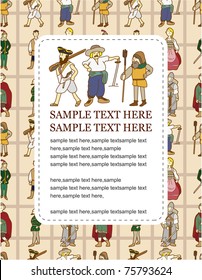Medieval people card