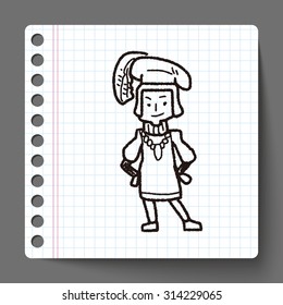 medieval people doodle
