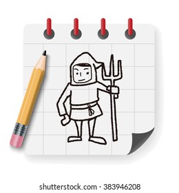 medieval people doodle