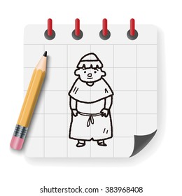 medieval people doodle