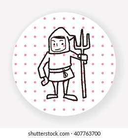 medieval people doodle