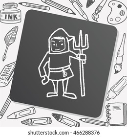 medieval people doodle