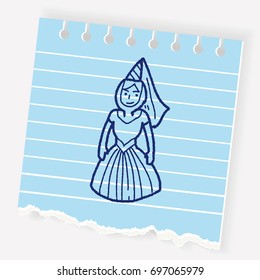 medieval people doodle