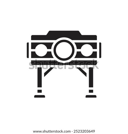 Medieval Pillory Filled Icon Vector Illustration