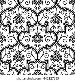 Medieval pomegranate pattern seamless background tile