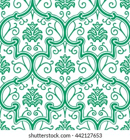 Medieval pomegranate pattern seamless background tile