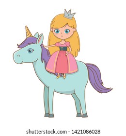 medieval princess cartoon design vector illustration