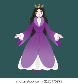 medieval princess in purple dress