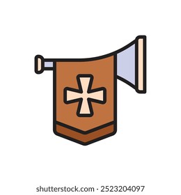 Medieval Reveille Icon Vector Illustration