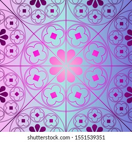 Medieval rose, Quatrefoil pattern design