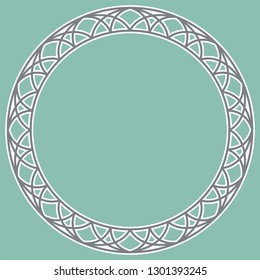 Medieval round ornament for stained glass in a gothic style. Useful for background, wallpaper, fabrics, tiles and mosaics, infographic or presentation.