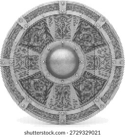 Armadura de escudo redondo medieval em meio-tom duotônico estilo para batalha e desenhos de história