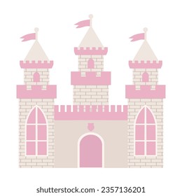 Medieval royal castle vector cartoon illustration