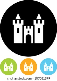 Medieval royal castle - Vector icon isolated