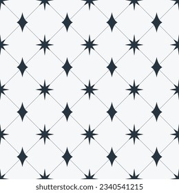 Medieval royal seamless vector pattern. Monochrome retro design with modern twist. 