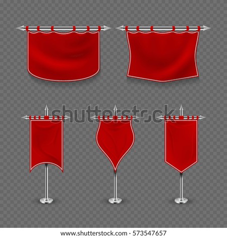 Similar – Image, Stock Photo Red flag in the wind