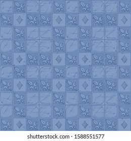 Medieval seamless pattern.  Ornament in ink hand drawn style. 