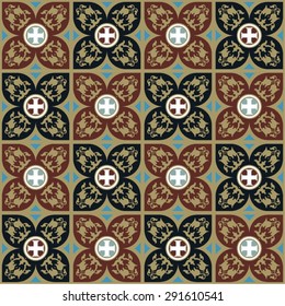 Medieval Seamless Pattern Vector