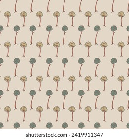 Medieval Seamless Pattren with Floral Motif 