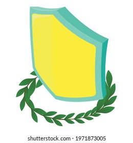 Medieval shield icon. Isometric illustration of medieval shield vector icon for web