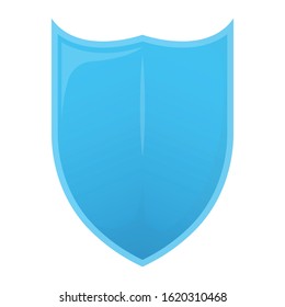 Medieval Shield Icon and Label. Flat style. Vector illustration logo.