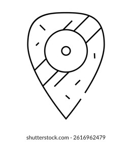 medieval shield line icon vector. medieval shield sign. isolated contour symbol black illustration
