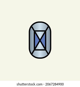 Medieval shield linear color icon.
Shield symbol isolated on white background.
Vector logo illustration for ui, web, mobile app.