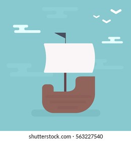 Medieval ship.