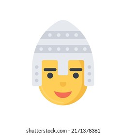 Icono plano del vector del soldado medieval para web aislado en el archivo EPS 10 de fondo blanco