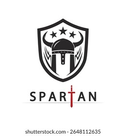 Medieval Spartan Soldier Icon Vetor para Logotipo Heroico e Projeto Histórico de Guerra
