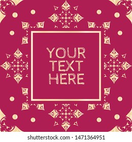 medieval star graphic toile in berry pink & rose gold