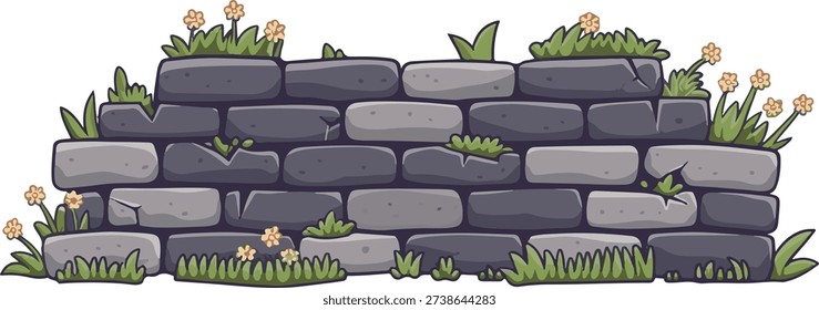 Medieval Stone Brick Wall Seamless Tile Background
