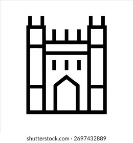 Forte de pedra medieval com torre e portão