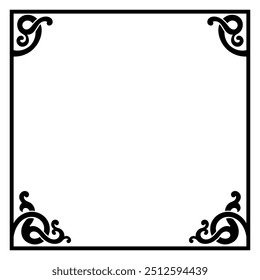 Design de estilo medieval. Quadro desenhado em estilo cavaleiro, isolado em branco, ilustração vetorial