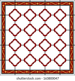 Medieval style design window or tile