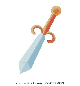 diseño medieval de espada sobre blanco