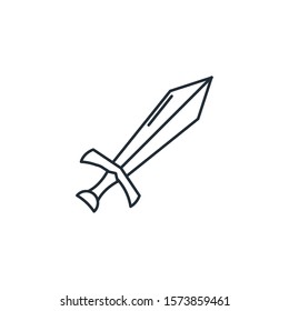 medieval sword flat style icon vector illustration design