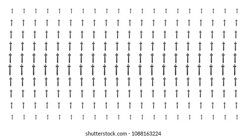 Medieval sword icon halftone pattern, designed for backgrounds, covers, templates and abstraction compositions. Vector medieval sword items organized into halftone matrix.