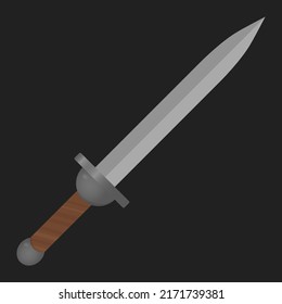 Mittelalterliches Schwert. Ritterschwert. Vektorgrafik
