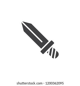 Medieval Sword vector icon. filled flat sign for mobile concept and web design. Medieval weapon solid icon. Symbol, logo illustration. Pixel perfect vector graphics
