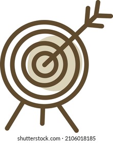 Captura de objetivo medieval, ilustración, vector sobre fondo blanco.