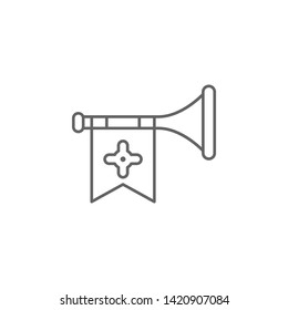 Medieval, trumpet icon. Element of medieval period icon. Thin line icon for website design and development, app development. Premium icon