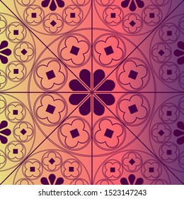 medieval tudor rose pattern design in modern color scheme