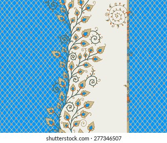 Medieval Vertical seamless pattern.