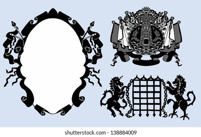 Medieval victorian border isolated