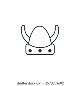medieval viking helmet flat style icon vector illustration design