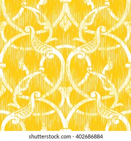 Medieval vine fret work pattern seamless vector background tile